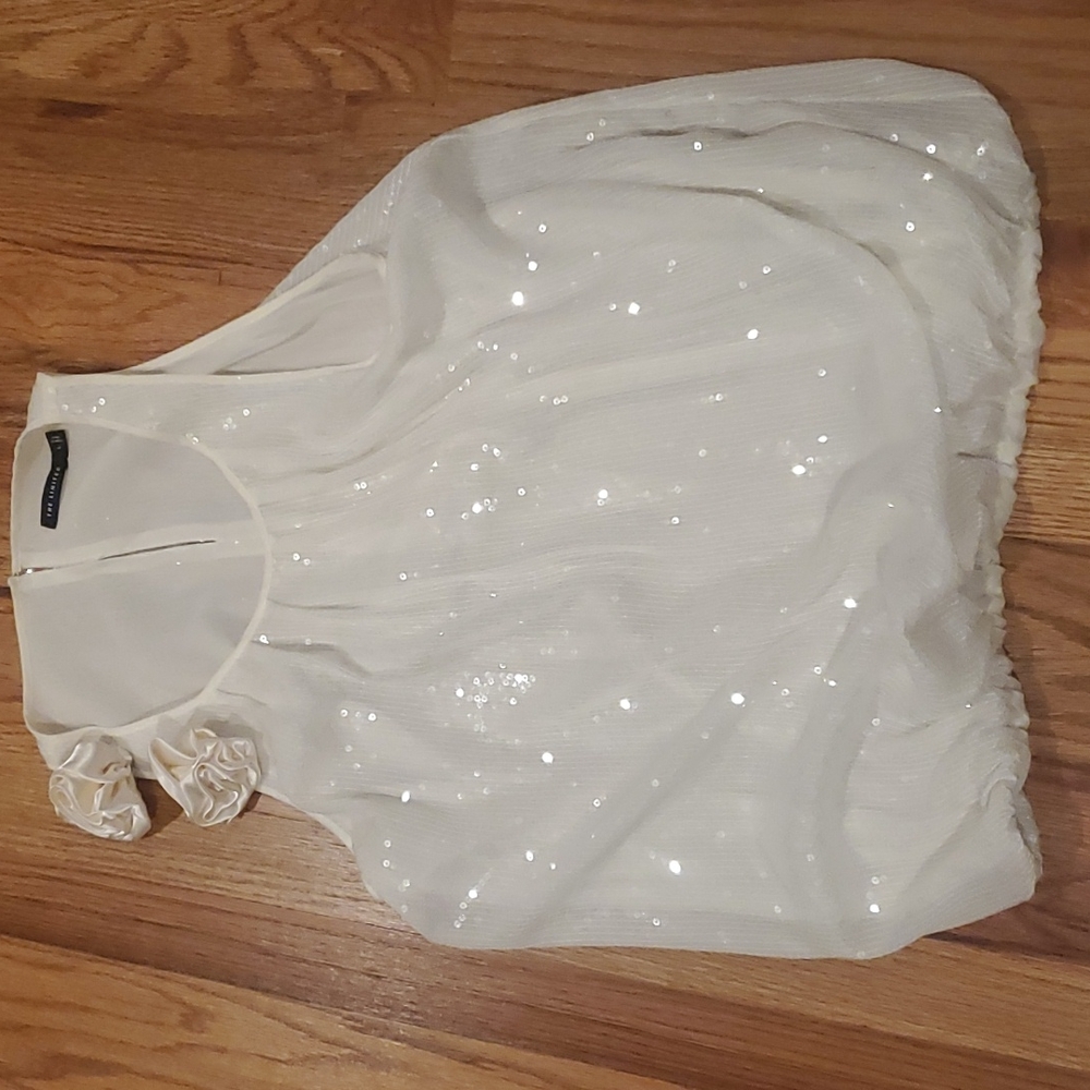 The Limited Sequin Ballon Hem Tank Top